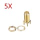 5pcs 50Ω Golden SMA-KWE to RP-SMA Female RF Connector Adapter Straight for RC Drone