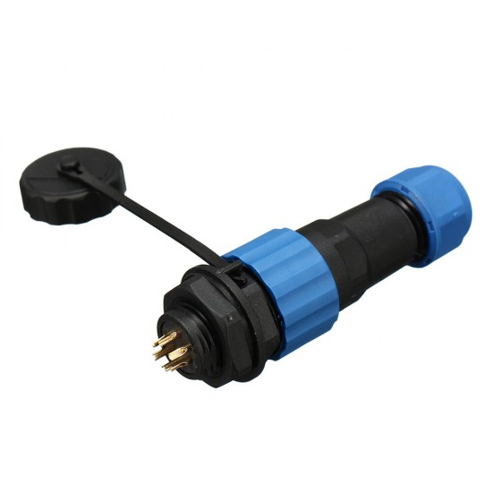 5Pcs SP16 IP68 Waterproof Connector Male Plug & Female Socket 6 Pin Panel Mount Wire Cable Connector Aviation Plug