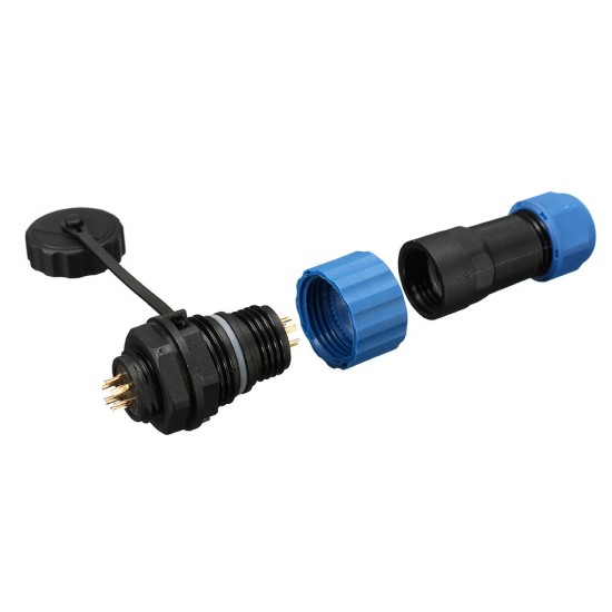 5Pcs SP16 IP68 Waterproof Connector Male Plug & Female Socket 6 Pin Panel Mount Wire Cable Connector Aviation Plug