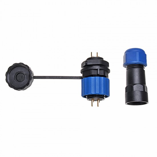 5pcs SP16 IP68 Waterproof Connector Male Plug & Female Socket 2 Pin Panel Mount Wire Cable Connector Aviation Plug