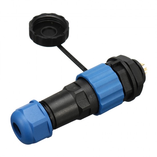 SP16 IP68 Waterproof Connector Male Plug & Female Socket 6 Pin Panel Mount Wire Cable Connector Aviation Plug