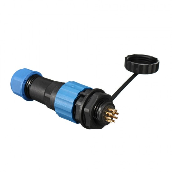 SP16 IP68 Waterproof Connector Male Plug & Female Socket 9 Pin Panel Mount Wire Cable Connector Aviation Plug