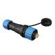 SP16 IP68 Waterproof Connector Male Plug & Female Socket 9 Pin Panel Mount Wire Cable Connector Aviation Plug