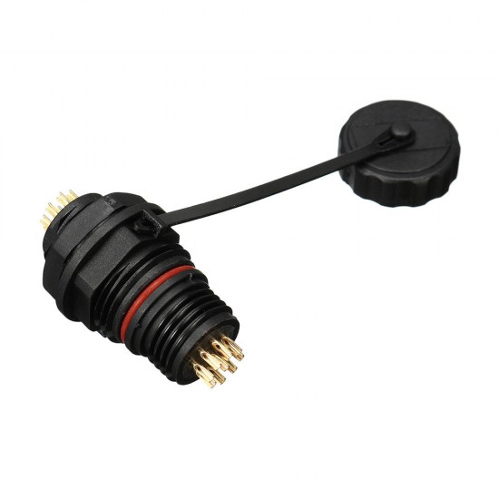 SP16 IP68 Waterproof Connector Male Plug & Female Socket 9 Pin Panel Mount Wire Cable Connector Aviation Plug