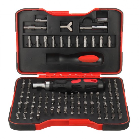 101Pcs Ratchet Screwdriver 6.35mm Screw Driver Set Household DIY Driver Tool