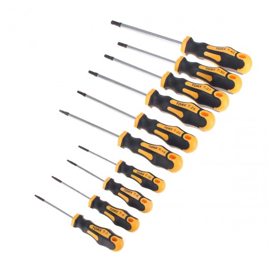 11Pcs Torx Chrome Vanadium Steel Screwdriver Magnetic Tip Repair Hand Tool Set