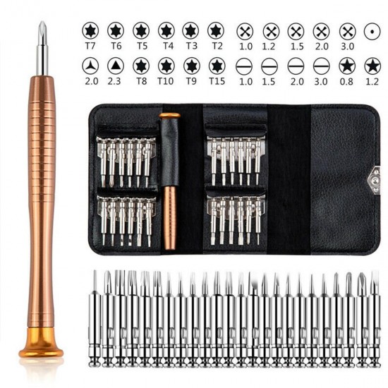 25 In 1 Multi Small Precision Hex Torx Star Mini Screwdriver Set Bits Repair Tool Kit