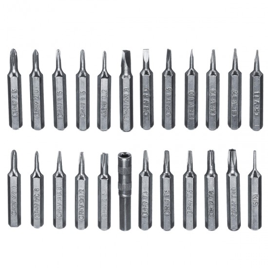 25 In 1 Multi-Tool Magnetic Precision Screwdriver Set Aluminum Alloy Case Repair Kit