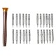 25 In 1 Multifunctional Precision Leather Case Manual Screwdriver Bit Set Computer Pad Phone Laptop Magnetic/Hand Screw