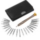 25 In 1 Multifunctional Precision Leather Case Manual Screwdriver Bit Set Computer Pad Phone Laptop Magnetic/Hand Screw