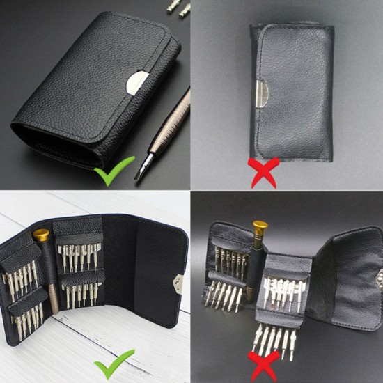 25 In 1 Multifunctional Precision Leather Case Manual Screwdriver Bit Set Computer Pad Phone Laptop Magnetic/Hand Screw 25 In 1 Multifunctional Precision Leather Case Manual Screwdriver Bit Set Computer Pad Phone Laptop Magnetic/Hand Screw
