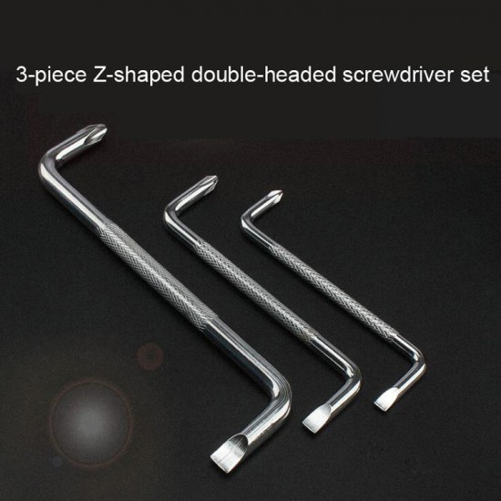 3-piece Set Turning Screwdriver 90 Degree Z-type Short Shank Screwdriver 3-piece Set Turning Screwdriver 90 Degree Z-type Short Shank Screwdriver