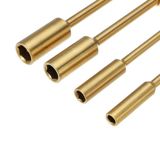 4 Pcs Titanium Alloy Sleeve Tools Long Handle Hex Screwdriver Sleeve Set 4 Pcs Titanium Alloy Sleeve Tools Long Handle Hex Screwdriver Sleeve Set