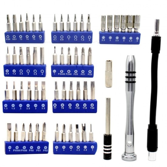 58 in 1 Precision Screwdriver Set Universal Disassemble Repair Tool Kit 54pcs Bit Driver for iPhone Mobile Phone Computer Electronic