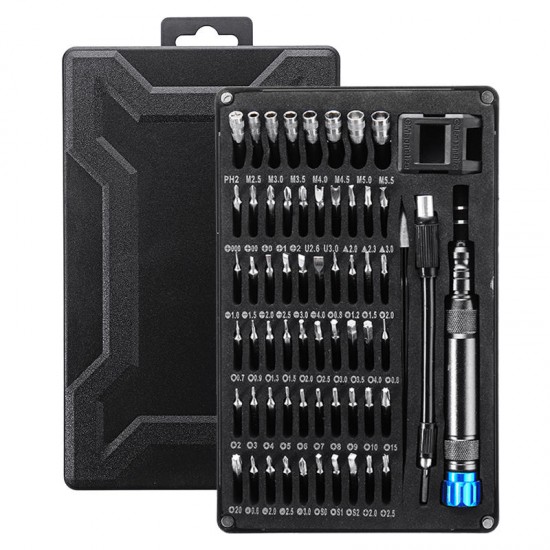 64-in-1 Precision Screwdriver Magnetic Screw Driver Multi-Function Watch Phone Disassembly Electronics Repair Pry Tool Set