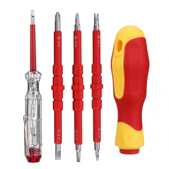 7 In 1 Electrician Screwdriver Insulated Screwdriver Chromium Vanadium Steel Repair Tool 7 In 1 Electrician Screwdriver Insulated Screwdriver Chromium Vanadium Steel Repair Tool