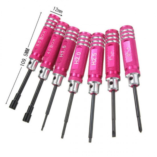 7PCS Stainless Steel Hex Screwdriver Kit Repairing Hand Tool