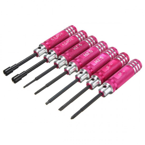 7PCS Stainless Steel Hex Screwdriver Kit Repairing Hand Tool 7PCS Stainless Steel Hex Screwdriver Kit Repairing Hand Tool