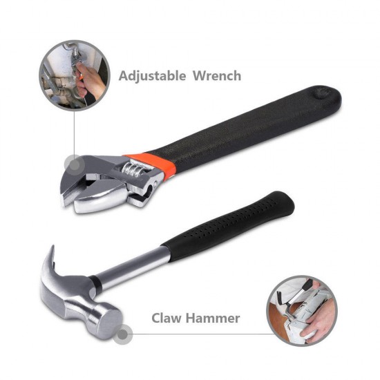 82Pcs Screwdriver Wrench Socket Pliers Hammer Home Hardware Combination Kit Maintenance DIY Tool