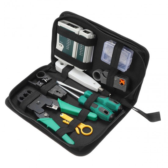 9pcs Cat5 RJ45 RJ11 RJ12 LAN Network Tool Kit Crimper Stripper Network Cable Tester Crimping Kit 9pcs Cat5 RJ45 RJ11 RJ12 LAN Network Tool Kit Crimper Stripper Network Cable Tester Crimping Kit