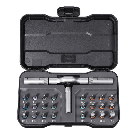 RS1 24 in 1 Multi-purpose Ratchet Wrench Screwdriver S2 Magnetic Bits Tools Set DIY Household Repair Tool From RS1 24 in 1 Multi-purpose Ratchet Wrench Screwdriver S2 Magnetic Bits Tools Set DIY Household Repair Tool From