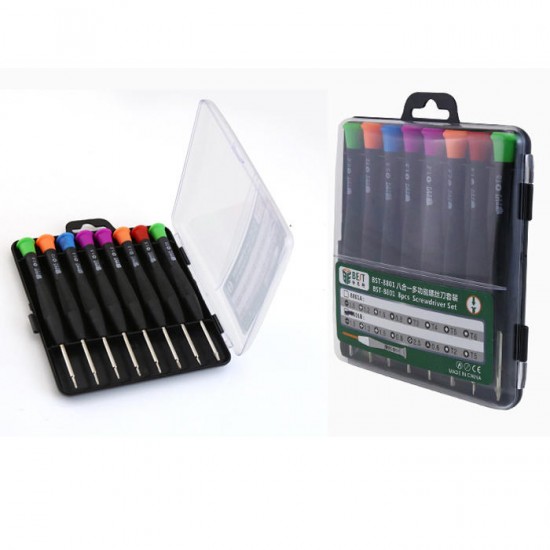 8801A 8 in 1 Multifunctional Magnetic Combination Screwdriver Set Straight Cross-Screwdrivers