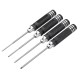 4pcs H1.5/2.0/2.5/3.0mm HSS Ball Screwdrivers Tool Kit Black Repair Tool Set