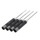 4pcs H1.5/2.0/2.5/3.0mm HSS Ball Screwdrivers Tool Kit Black Repair Tool Set