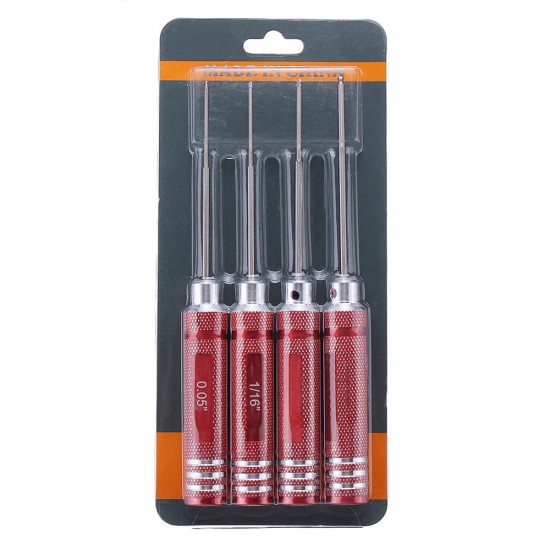 4pcs HSS Ball Screwdrivers Tool Kit 0.05 1/16 3/32 5/64 Inch Screwdriver Repair Tool