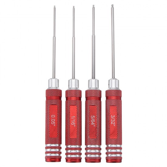 4pcs HSS Ball Screwdrivers Tool Kit 0.05 1/16 3/32 5/64 Inch Screwdriver Repair Tool