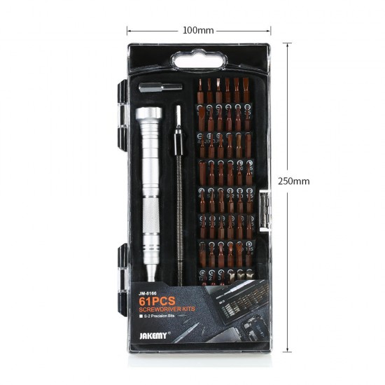 JM-8166 61 in 1 Multifunctional Tools Screwdriver Kits Repair Hand Tools Kit For Mobile Phone Computer Electronic Model DIY Repair S-2 Bits JM-8166 61 in 1 Multifunctional Tools Screwdriver Kits Repair Hand Tools Kit For Mobile Phone Computer Electronic Model DIY Repair S-2 Bits