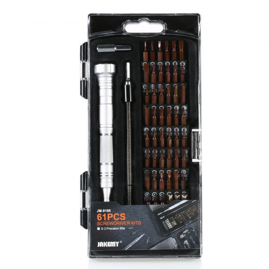 JM-8166 61 in 1 Multifunctional Tools Screwdriver Kits Repair Hand Tools Kit For Mobile Phone Computer Electronic Model DIY Repair S-2 Bits JM-8166 61 in 1 Multifunctional Tools Screwdriver Kits Repair Hand Tools Kit For Mobile Phone Computer Electronic Model DIY Repair S-2 Bits
