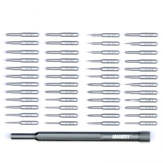 JM-8169 49 in 1 Mini S2 Precision Screwdriver Bits Set with Magnetic Driver Bits for Phone Digital Electronics Disassembling JM-8169 49 in 1 Mini S2 Precision Screwdriver Bits Set with Magnetic Driver Bits for Phone Digital Electronics Disassembling