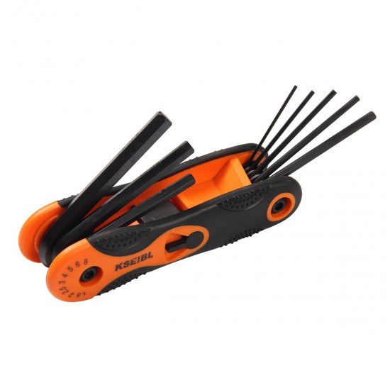 CR-V Folding Screwdriver Set Metric Hexagon Screwdriver Wrench Bicycle Repair Tool