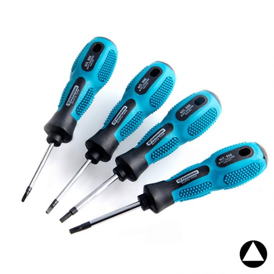 Triangle Magnetic Screwdriver Set Home Repair Tool Kit Hand Tool 1.8/2.0/2.3/3.0mm CR-V TPR Handle