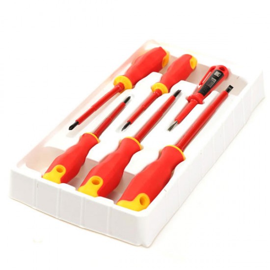 Practical 6 Pcs VDA Electricians Screwdriver Set Electrical Insulated Kit Tools Practical 6 Pcs VDA Electricians Screwdriver Set Electrical Insulated Kit Tools