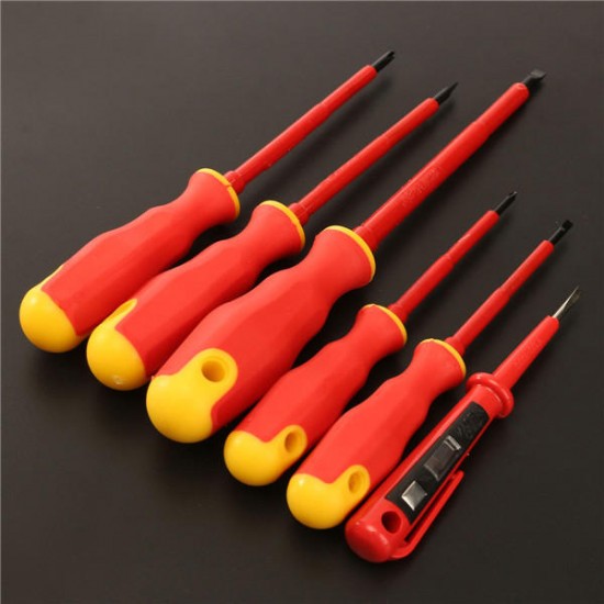 Practical 6 Pcs VDA Electricians Screwdriver Set Electrical Insulated Kit Tools Practical 6 Pcs VDA Electricians Screwdriver Set Electrical Insulated Kit Tools