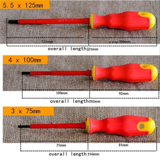 Practical 6 Pcs VDA Electricians Screwdriver Set Electrical Insulated Kit Tools