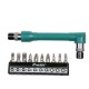 1PK-212 11Pcs Driver Heads with L Style Dual End Wrench Driver