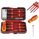 13Pcs 1000V Electronic Insulated Screwdriver Set Phillips Slotted Torx CR-V Screwdriver Repair Tools 13Pcs 1000V Electronic Insulated Screwdriver Set Phillips Slotted Torx CR-V Screwdriver Repair Tools