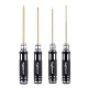 4pcs 1.5/2.0/2.5/3.0mm Hex Screwdriver Bits HSS Titanium Coated Repair Tool Sett HSS Titanium Coated Repair Tool Set