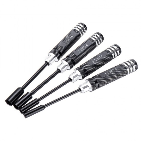 4pcs 4.0/5.5/7.0/8.0mm Hex Screwdriver Tools NUT Key Socket Screwdriver Allen Screw Driver Set