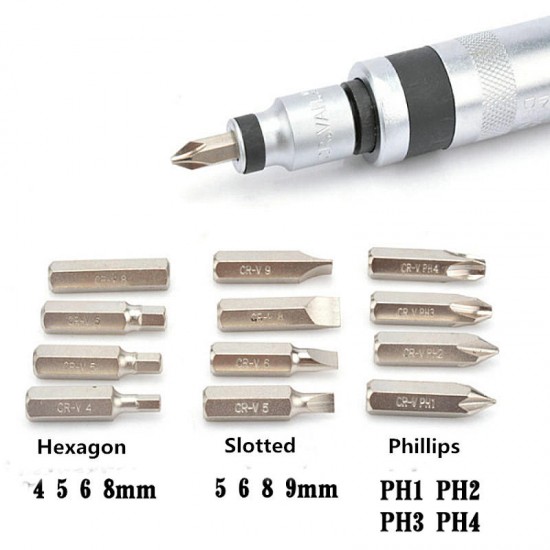 WS01 Chrome Alloy Steel Industrial Impact Screwdriver Hand Impact Screwdriver Set