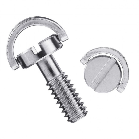 3pcs LS003 1/4 Inch Stainless Steel C-ring Screw for Camera