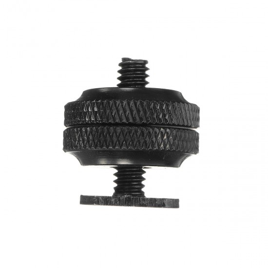 Dual Nuts Metal Tripod Mount Screw to Flash Camera Light Stand Hot Shoe Adapter Dual Nuts Metal Tripod Mount Screw to Flash Camera Light Stand Hot Shoe Adapter