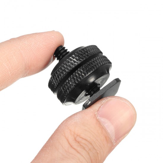 Dual Nuts Metal Tripod Mount Screw to Flash Camera Light Stand Hot Shoe Adapter Dual Nuts Metal Tripod Mount Screw to Flash Camera Light Stand Hot Shoe Adapter
