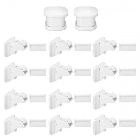 12pcs Lock+2 Key Magnetic Child Lock Baby Safety Baby Protection Cabinet Door Lock Kids Drawer Locker Security Invisible Locks
