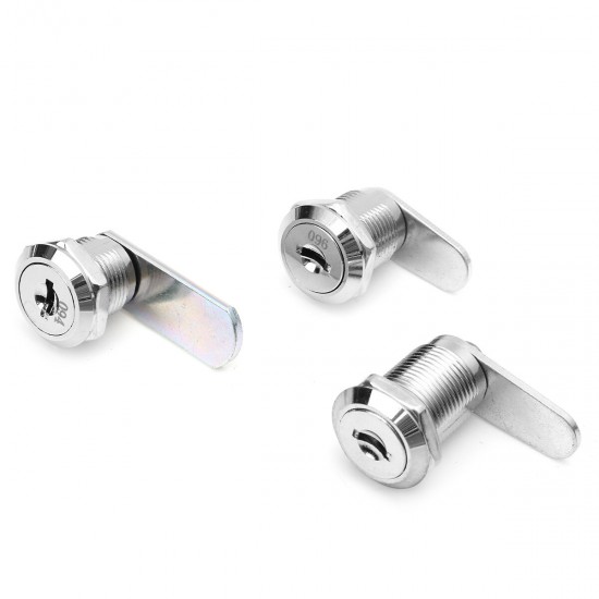 16/20/25mm Universal Cam Lock for Door Cabinet Mailbox Drawer Cupboard with2 Keys