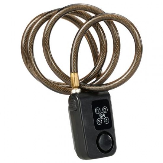 4 Digital Password 120cm Black Wire Rope Smart Lock Anti Theft Alarm Keyless Lock 4 Digital Password 120cm Black Wire Rope Smart Lock Anti Theft Alarm Keyless Lock