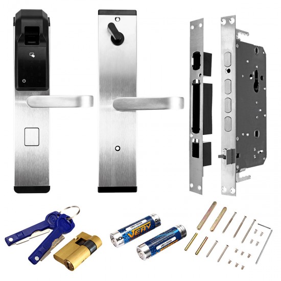 4 Ways Smart Door Lock Fingerprint Touch Password Anti-theft Stainless Security